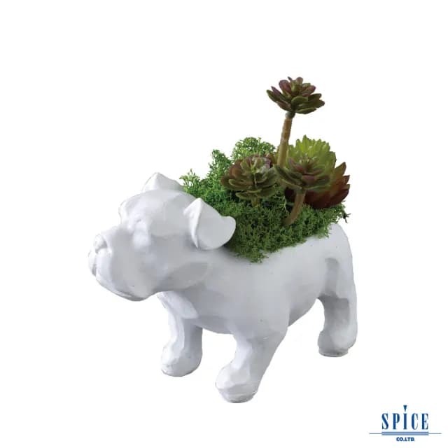 【SPICE】日本雜貨 動物造型人造綠色盆栽 2種造型(裝飾 擺飾 假花 假盆栽 假植物)