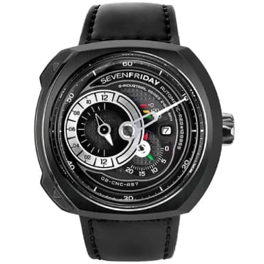 【SEVENFRIDAY】日期顯示自動上鍊機械錶-黑/44X50mm 送禮 禮物 推薦(Q3-05)