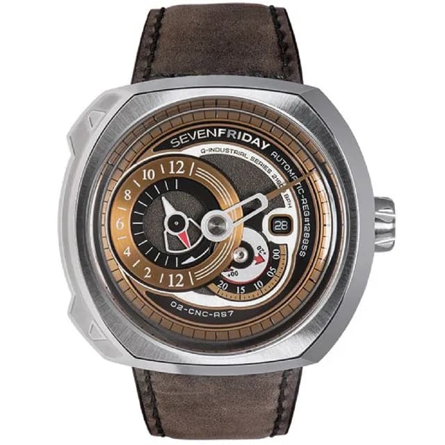 【SEVENFRIDAY】工業革命風 日期顯示機械錶-44x50mm 送禮 禮物 推薦(Q2-02)