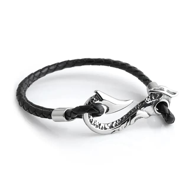 【GIUMKA】男手鍊．皮革編織．龍尾．層次手鏈(新年禮物)