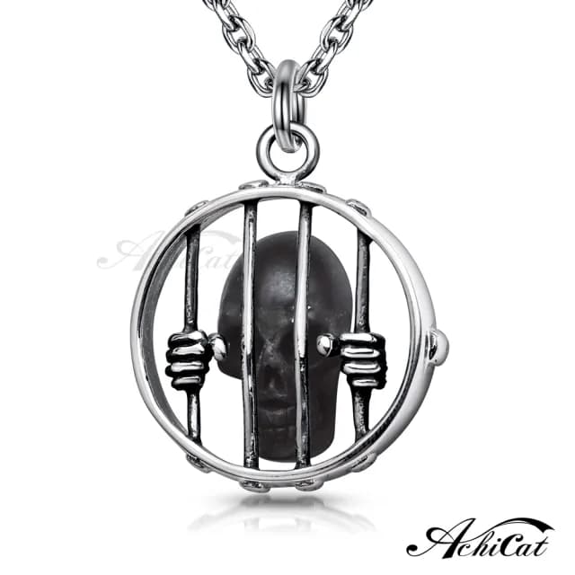 【AchiCat】項鍊．骷髏頭．個性(送男生．白色情人節禮物)