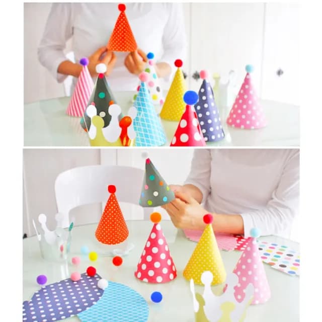【派對必備】韓版可愛派對套裝生日帽-11入組(聖誕 派對帽 慶生 寶寶 兒童 壽星 造型帽 派對裝飾)