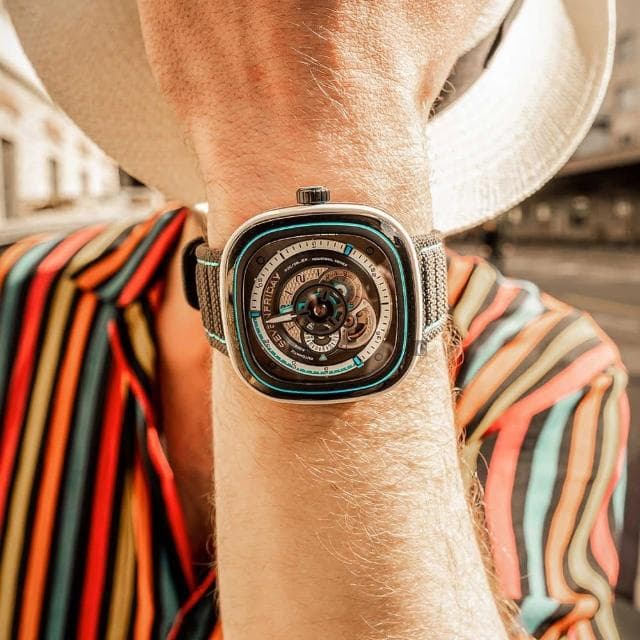 【SEVENFRIDAY】蔚藍夏季限量機械錶 送禮 禮物 推薦(P3C/08)