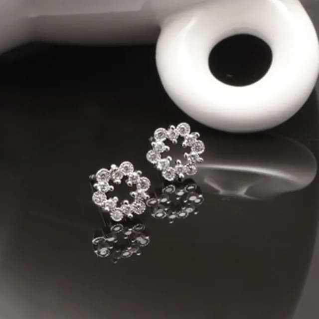 【米蘭精品】現貨+預購 925純銀耳環鑲鑽耳飾(韓版設計時尚流行情人節生日聖誕節交換禮物女飾品73dm70)