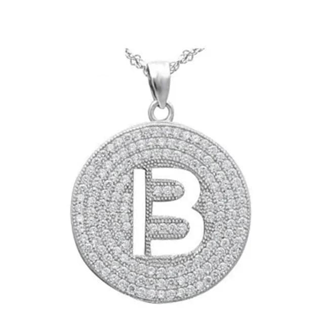 【米蘭精品】現貨+預購 925純銀項鍊鑲鑽吊墜(獨特字母設計個性情人節生日聖誕節交換禮物女飾品73df68)