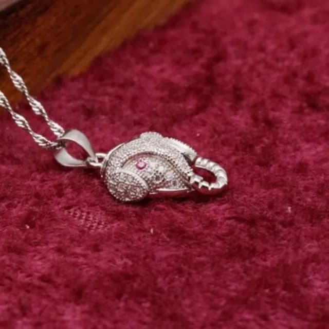 【米蘭精品】現貨+預購 925純銀項鍊鑲鑽吊墜(可愛大象設計精緻情人節生日聖誕節交換禮物女飾品73df49)