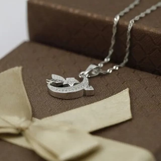【米蘭精品】現貨+預購 925純銀項鍊鑲鑽吊墜(流行時尚星月之戀情人節生日聖誕節交換禮物女飾品73dk16)