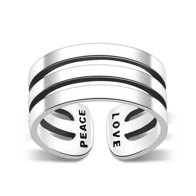 【AchiCat】925純銀戒指．開口食指戒．中性(白色情人節禮物)