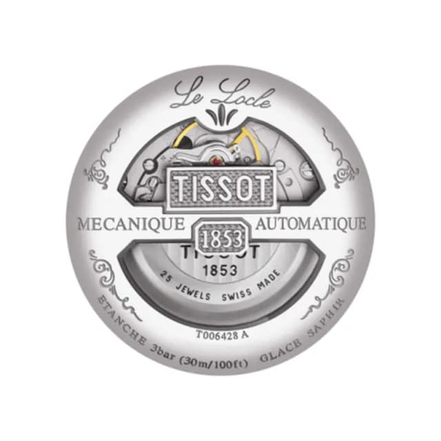 【TISSOT 天梭】天梭 LE LOCLE 力洛克雅仕機械錶-銀/40mm 禮物 送禮 推薦(T0064281103802)
