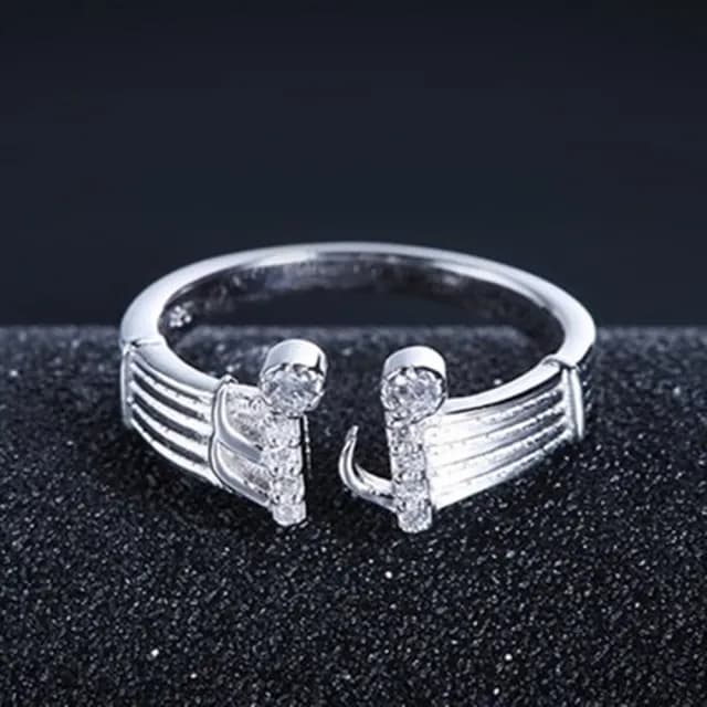 【米蘭精品】現貨+預購 925純銀戒指鑲鑽銀飾(精緻亮眼音符造型情人節生日聖誕節交換禮物女飾品73dx8)