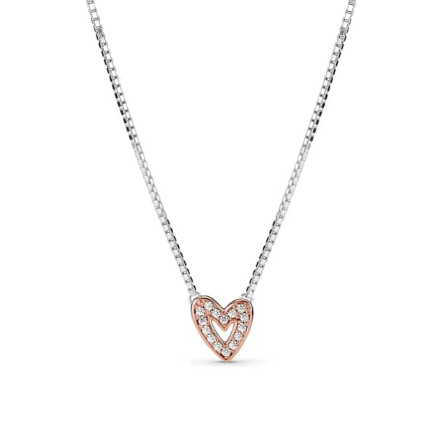 【Pandora官方直營】璀璨手繪愛心項鏈-絕版品