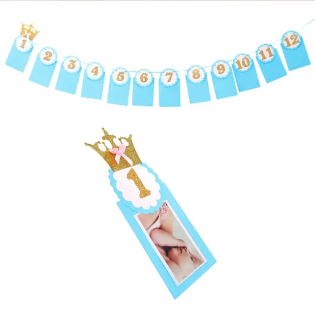 【Viita】週年慶祝生日派對造型掛旗佈置 數字/照片卡夾