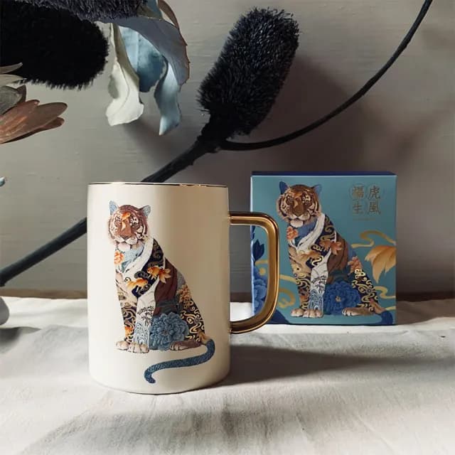 【TALES 神話言】水虎福杯-2色任選(文創 藝術 Chris 虎年 招財)