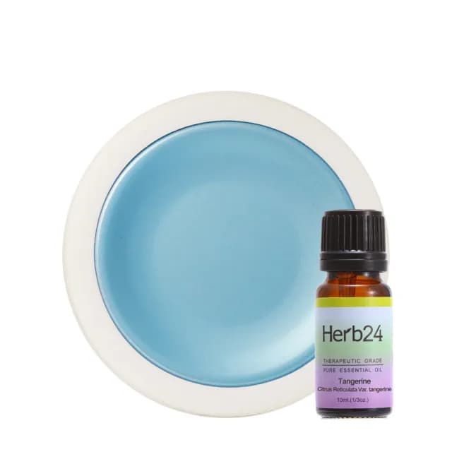 【草本24】Herb24 恆溫擴香器－藍色（贈：醒目薰衣草精油 10ml）(輕巧隨身 恆溫維持55度 不破壞精油結構)