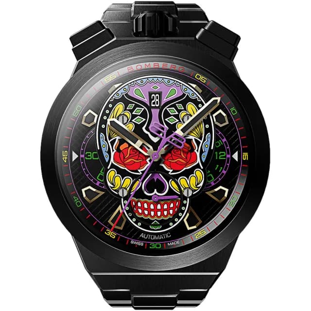 【BOMBERG】BOLT-68 NEO 系列 黑色卡拉維拉計時手錶 送禮 禮物 推薦(BF44CHAPBA.04-2.12)