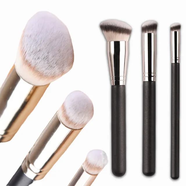 【美妝刷刷】無痕粉底化妝刷3件組(粉底刷 眼影刷 遮瑕刷 底妝刷 無痕刷具 蜜粉刷 腮紅刷 打亮刷 交換禮物)