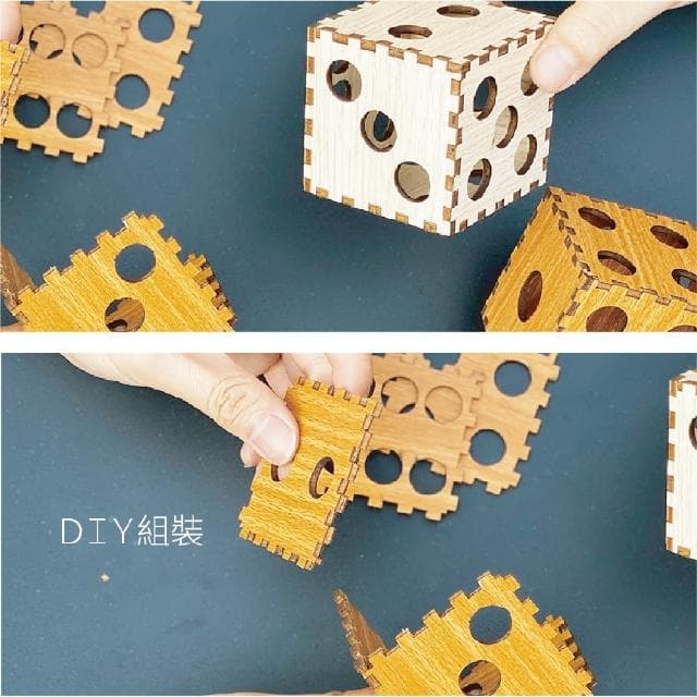 【木頭方程式】木雕骰子筆座(筆筒/筆座/筆插/生日/禮物/木雕/擺飾/送禮推薦/禮品/台灣製造/DIY)