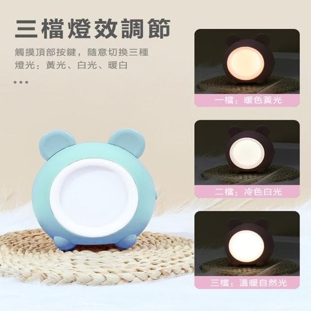 【Glolux】USB可愛萌寵LED造型觸控式調光小夜燈 三款任選(交換禮物/聖誕禮物/伴睡燈)