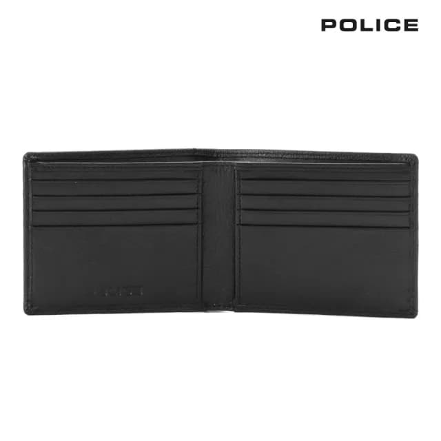 【POLICE】限量2折 頂級小牛皮8卡男用皮夾 全新專櫃展示品(瓦特系列 七夕情人節禮物 送禮 男夾)