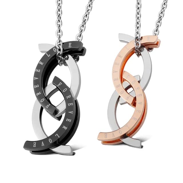 【GIUMKA】快速倉．情侶項鍊．戒指項鍊兩用．黑/藍/玫(情人節禮物)