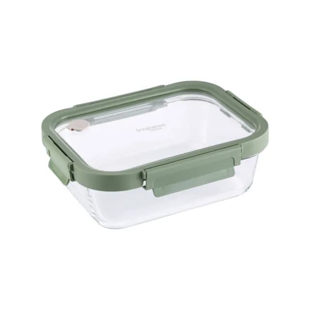 【CorelleBrands 康寧餐具】文青款 長方形全可拆玻璃保鮮盒1060ml(上蓋可微波)