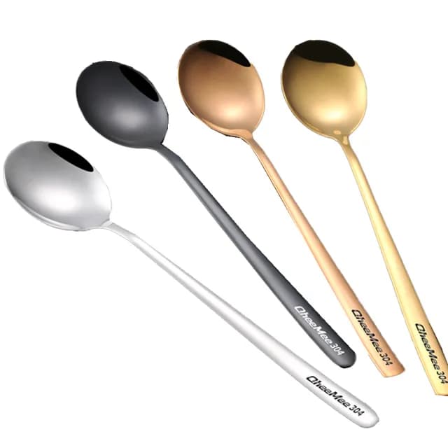 【瑞典廚房】加厚 304不鏽鋼 湯匙 點心匙 甜點匙 飯匙 餐具 L號(長20.5cm 2入組)