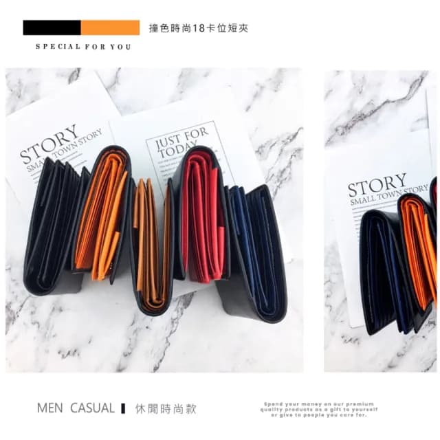 【玩皮工坊】父親節禮物 真皮包包 牛皮日系18卡位男士皮夾皮包短夾男夾LH693(五色可選)