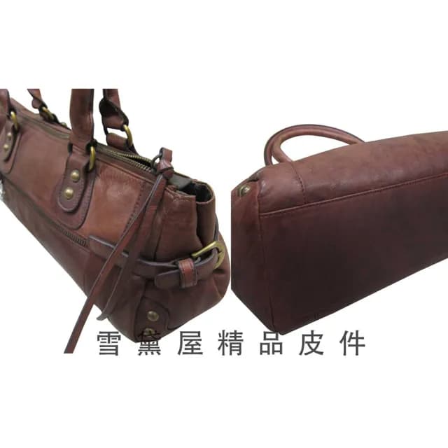 【SNOW.bagshop】情人節禮物 真皮 手提包中容量(真皮包包 進口專櫃100%牛皮革可手提可肩背上班休閒復古個性