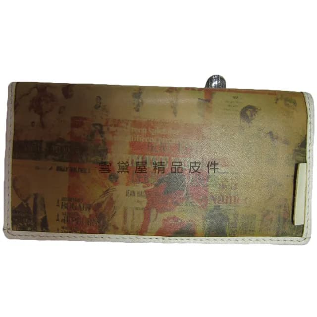 【SNOW.bagshop】情人節禮物 真皮包包  名片夾特殊大容量(復古仿舊風格設計100%進口牛皮革材質二折暗釦型主