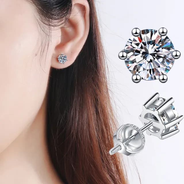 【KT DADA】純銀耳環 女生飾品 耳釘 鑽石耳環 耳飾 韓國耳環 簡約耳環 抗過敏耳環 經典款
