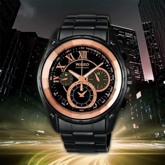 【WIRED】城市征服者三眼計時手錶-42mm 送禮 禮物 推薦(7T11-0BD0SD)
