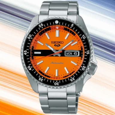 【SEIKO 精工】5 Sports 系列 55周年現代詮釋版 機械腕錶 母親節 禮物 推薦(SRPK11K1/4R36-13V0L)