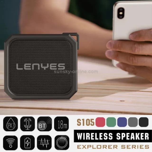 【特克曼數位 LENYES藍牙喇叭】S105雙串聯 軍規IPX7防水款(雙聲道 獨立低音震模)
