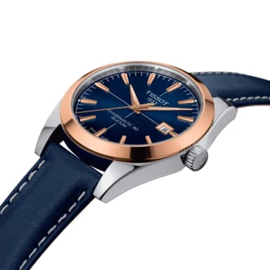【TISSOT 天梭 官方授權】GENTLEMAN 18K 80小時動力儲存機械錶 送禮 禮物 推薦(T9274074604100)