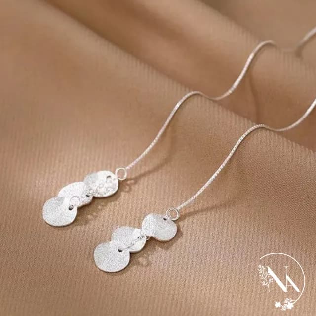 【NANA】娜娜 氣質磨砂圓片耳線耳環 NA090506(耳環)