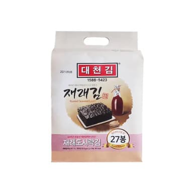 【韓味不二】韓國大川傳統海苔4.5G*27入x2袋(送禮推薦/春節送禮)