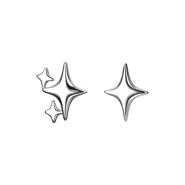 【Umi】璀璨星空星星銀河造型耳環(日韓時尚潮流女飾品 銀色耳飾 耳針 耳墜 耳釘 生日 情人節 禮物)