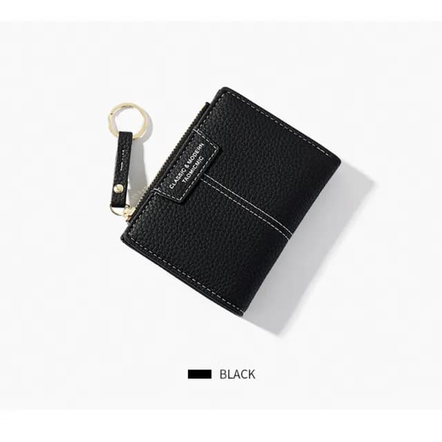 【VEDINA】雙11 多功能5卡1鈔票夾層1零錢包1照片夾層實用便攜短皮夾紋短夾(黑/紅/棕/