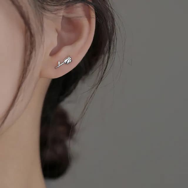 【Umi】可愛玫瑰花造型耳環(日韓時尚潮流女飾品 銀色耳飾 耳針 耳墜 耳釘 生日 情人節 禮物)