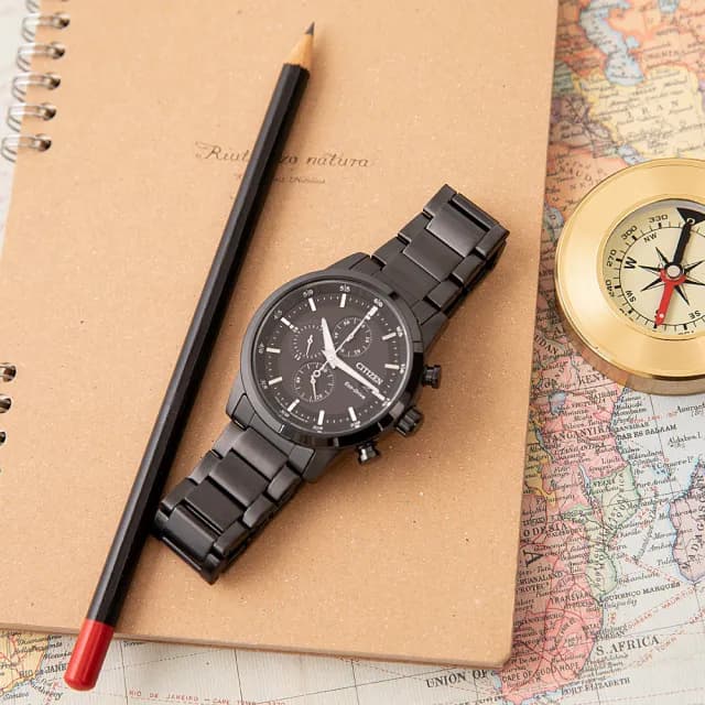 【CITIZEN 星辰】亞洲限定光動能三眼計時手錶(CA0615-59E)