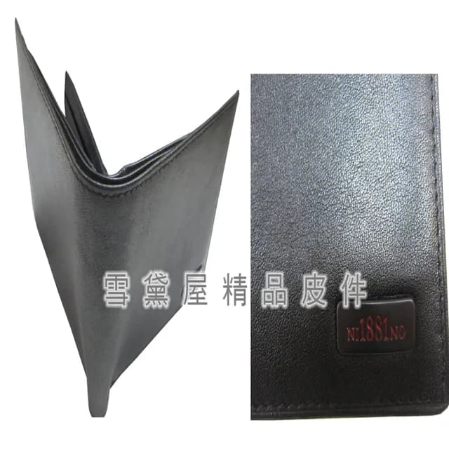 【18NINO81】情人節禮物 真皮包包  短夾專櫃男仕短夾100%進口牛皮標準尺寸(活動型證件夾附品牌禮盒)