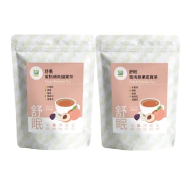 【Hoiis 好集食】蜜桃蘋果國寶茶4.5gx10入x2袋(舒眠養顏;無咖啡因;水蜜桃、國寶茶、桑椹成份)