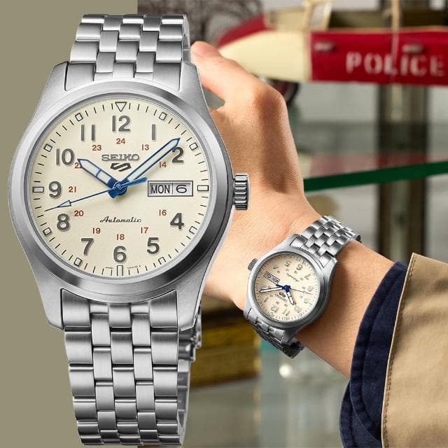 【SEIKO 精工】5 Sports 製錶110週年限量機械錶 套錶 520送禮 禮物(SRPK41K1/4R36-15L0S)