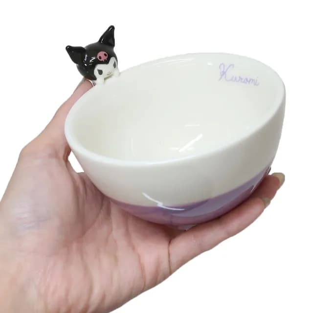【SANRIO 三麗鷗】杯緣子造型陶瓷飯碗 酷洛米(餐具雜貨)