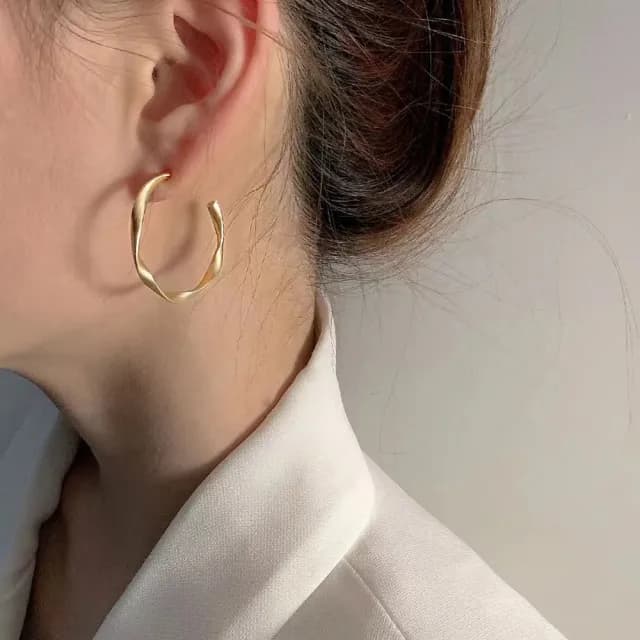 【Golicc】耳環 歐美 誇張 大C(七夕 情人節 生日 飾品 耳釘 耳飾 耳墜 禮物)