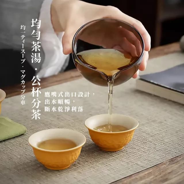 【美好寓意】大橘大利陶瓷旅行茶具組(便攜 旅遊 露營 茶杯 茶壺 沖茶 泡茶組 快客杯 商務)