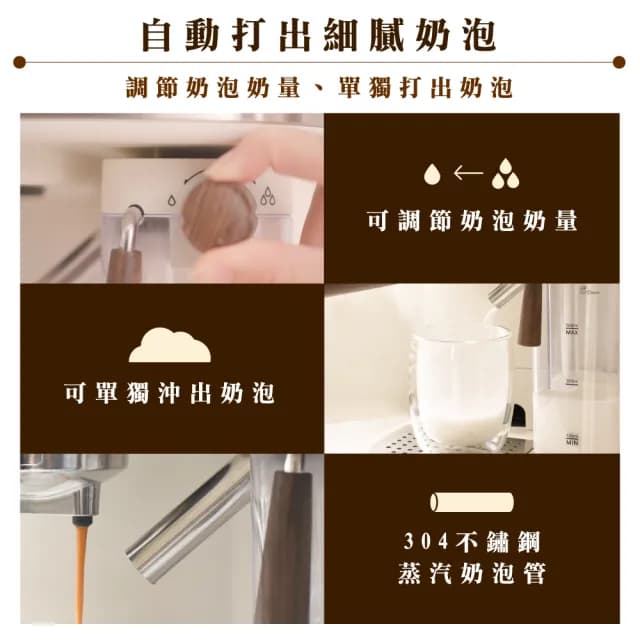 【FURIMORI 富力森】半自動義式奶泡咖啡機(FU-CM855)