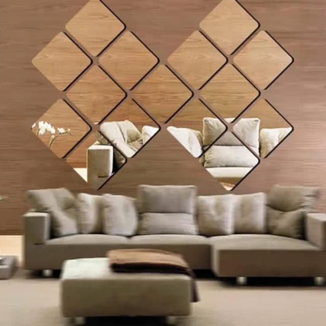 【輕鬆黏貼】鏡面貼紙15x15cm_9片(浴室 鏡子 鏡貼 牆貼 壁貼 牆面鏡 方塊鏡 黏貼鏡子 舞蹈教室 交換禮物)