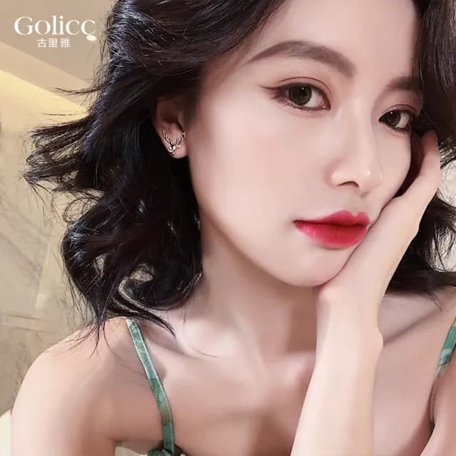【Golicc】耳環 麋鹿(99購物限定 生日 飾品 耳釘 耳飾 耳墜 禮物)