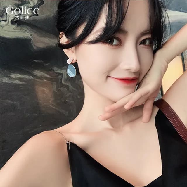 【Golicc】耳環 照后者 同款 纏繞 鍊條(七夕 情人節 生日 飾品 耳釘 耳飾 耳墜 禮物)